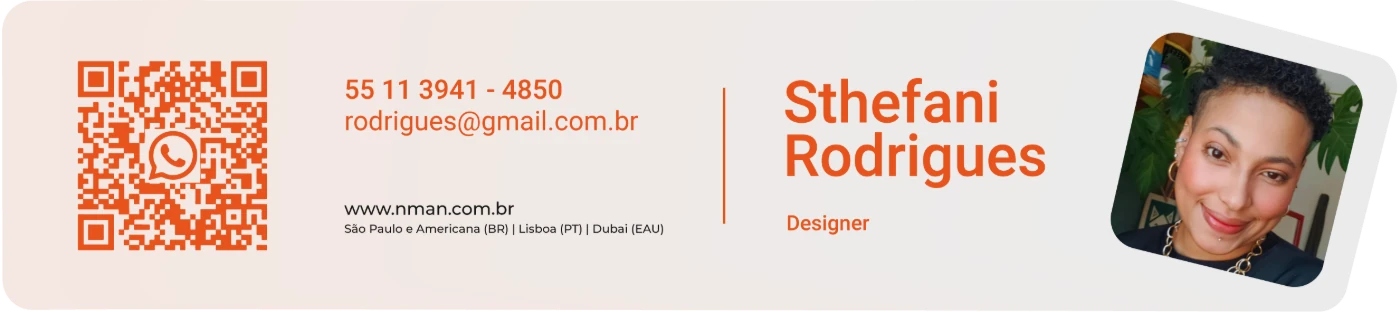 NMAN, assinatura de e-mail, Sthefani Rodrigues