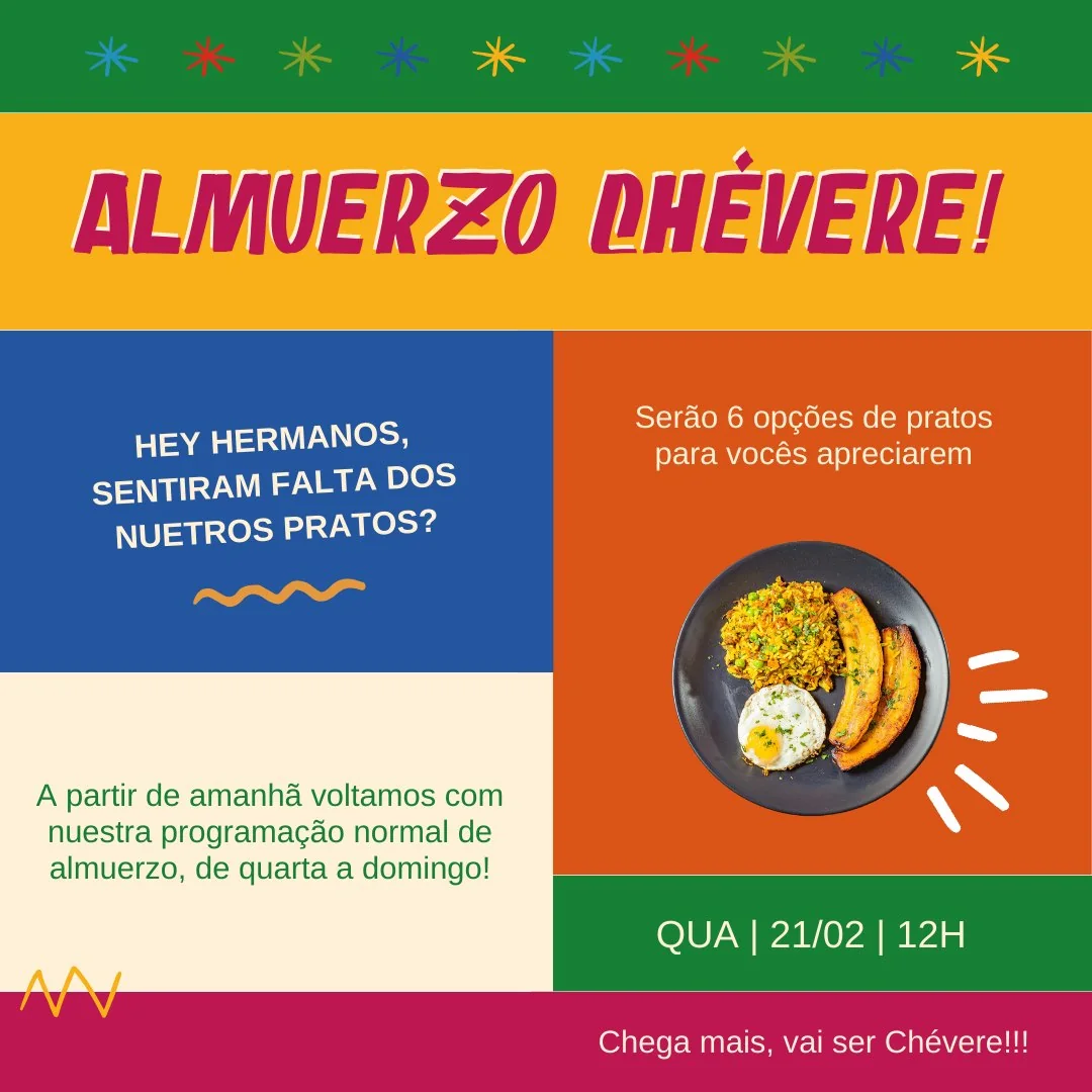 Chévere, post de avisos da semana