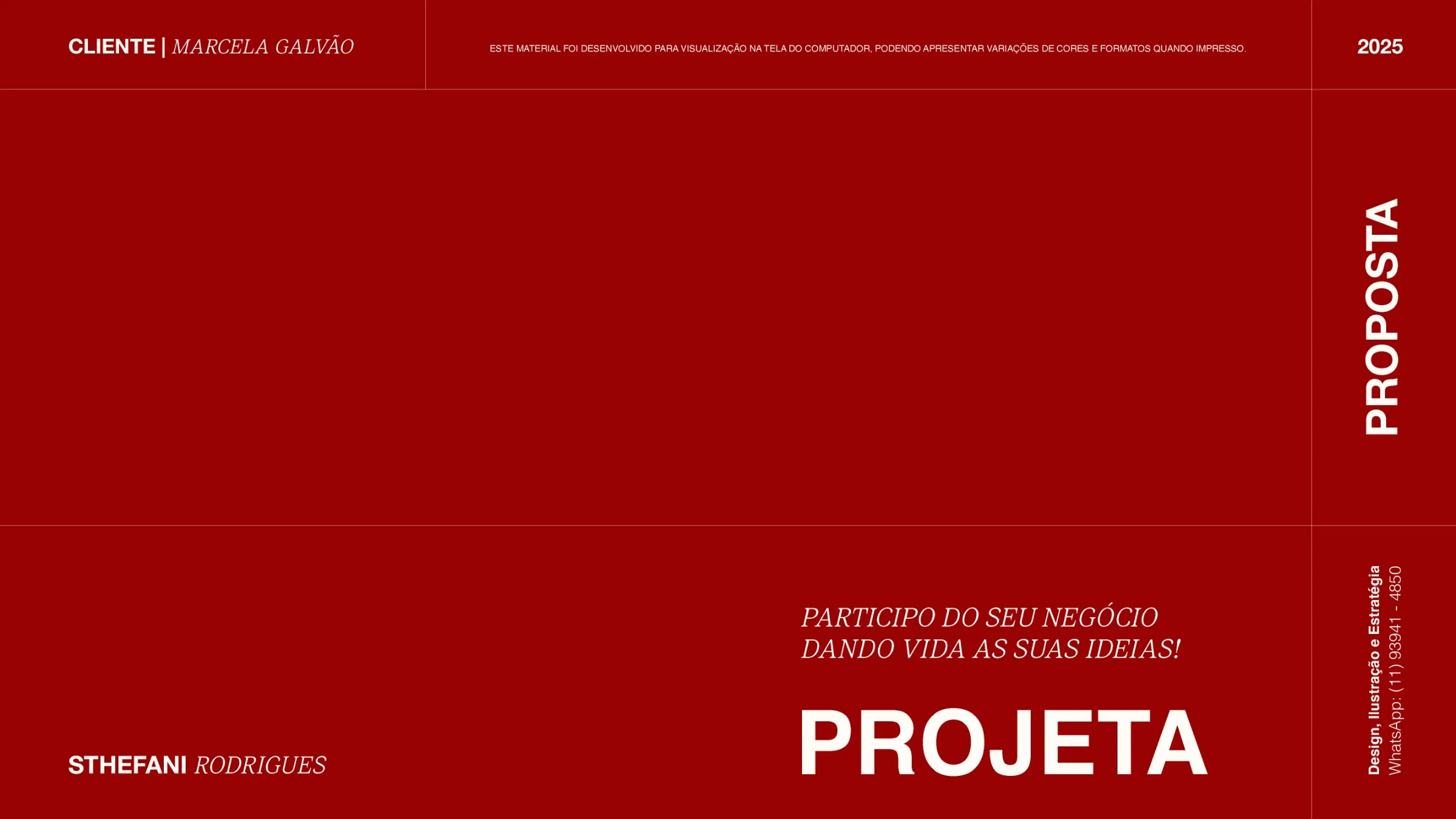 Eva, página do projeto de identidade