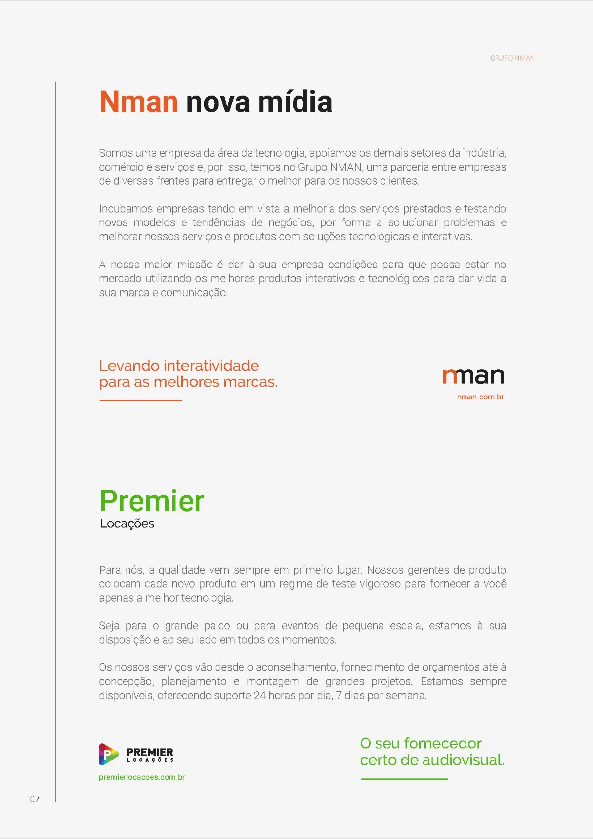 Grupo NMAN, Company Profile, página 08