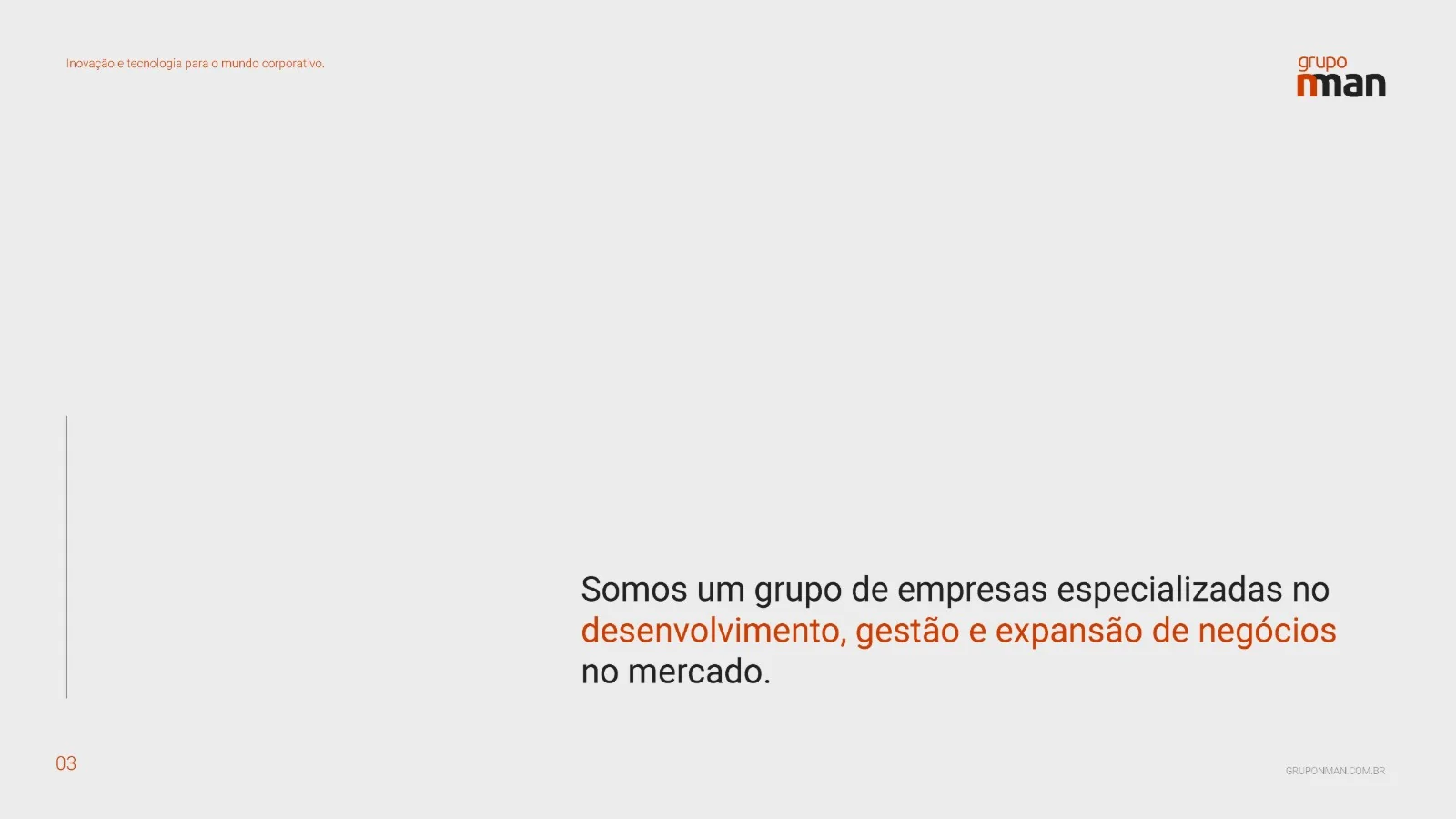 Grupo NMAN, apresentação institucional, página 03