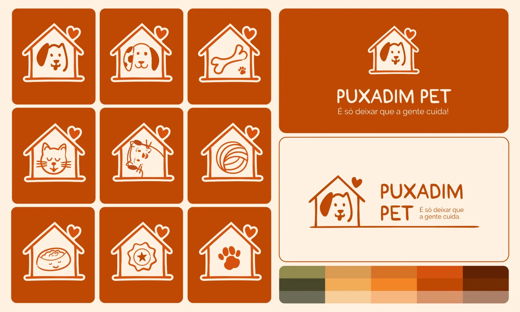 Puxadim Pet, sistema de marca e ícones