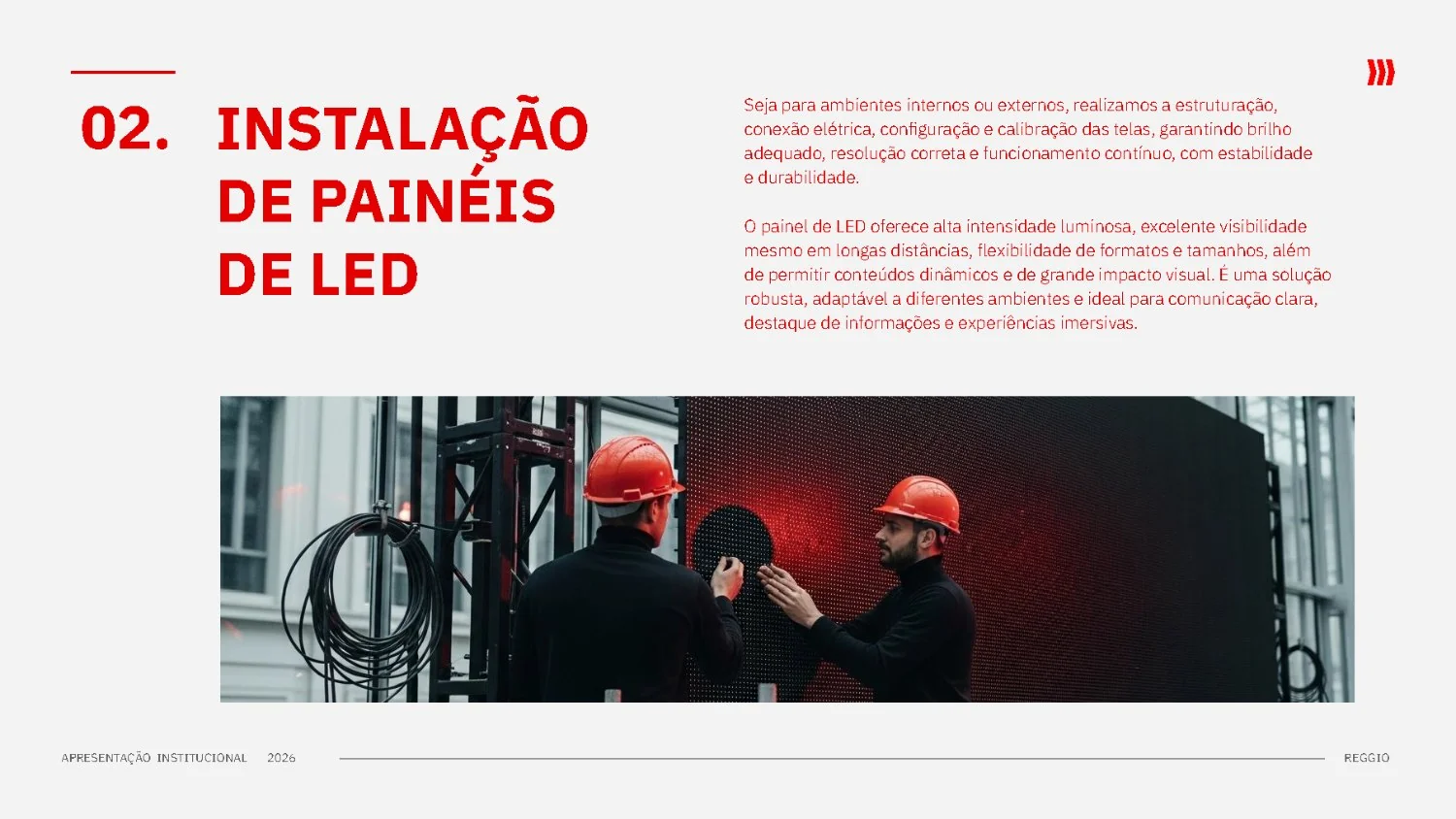 Reggio, apresentação institucional