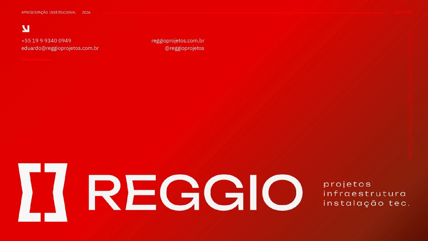 Reggio, apresentação institucional