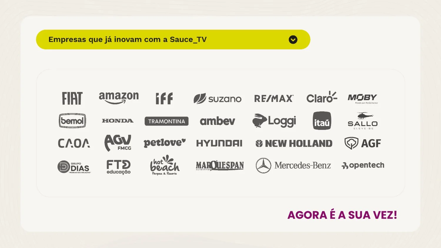 Sauce, apresentação Digital Signage, página 16