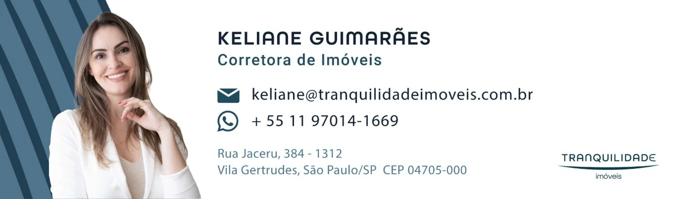 Tranquilidade Imóveis, assinatura de e-mail, Keliane Guimarães